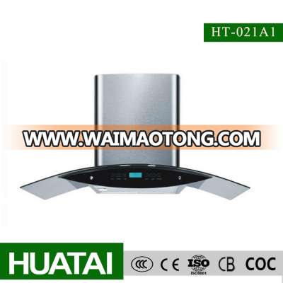 Aluminium Filter Curved Glass Kitchen Appliance Chimney